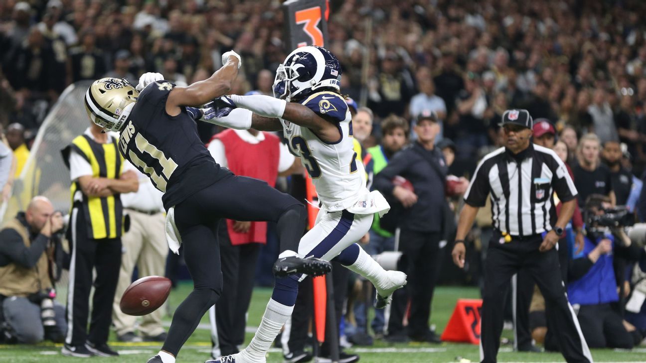 NFL world reacts to blown interference call during RamsSaints game